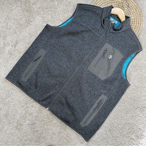 NWT Ocean Coast Men’s Fishing Vest Full Zip Utility Outerwear Outdoor in Gray XL